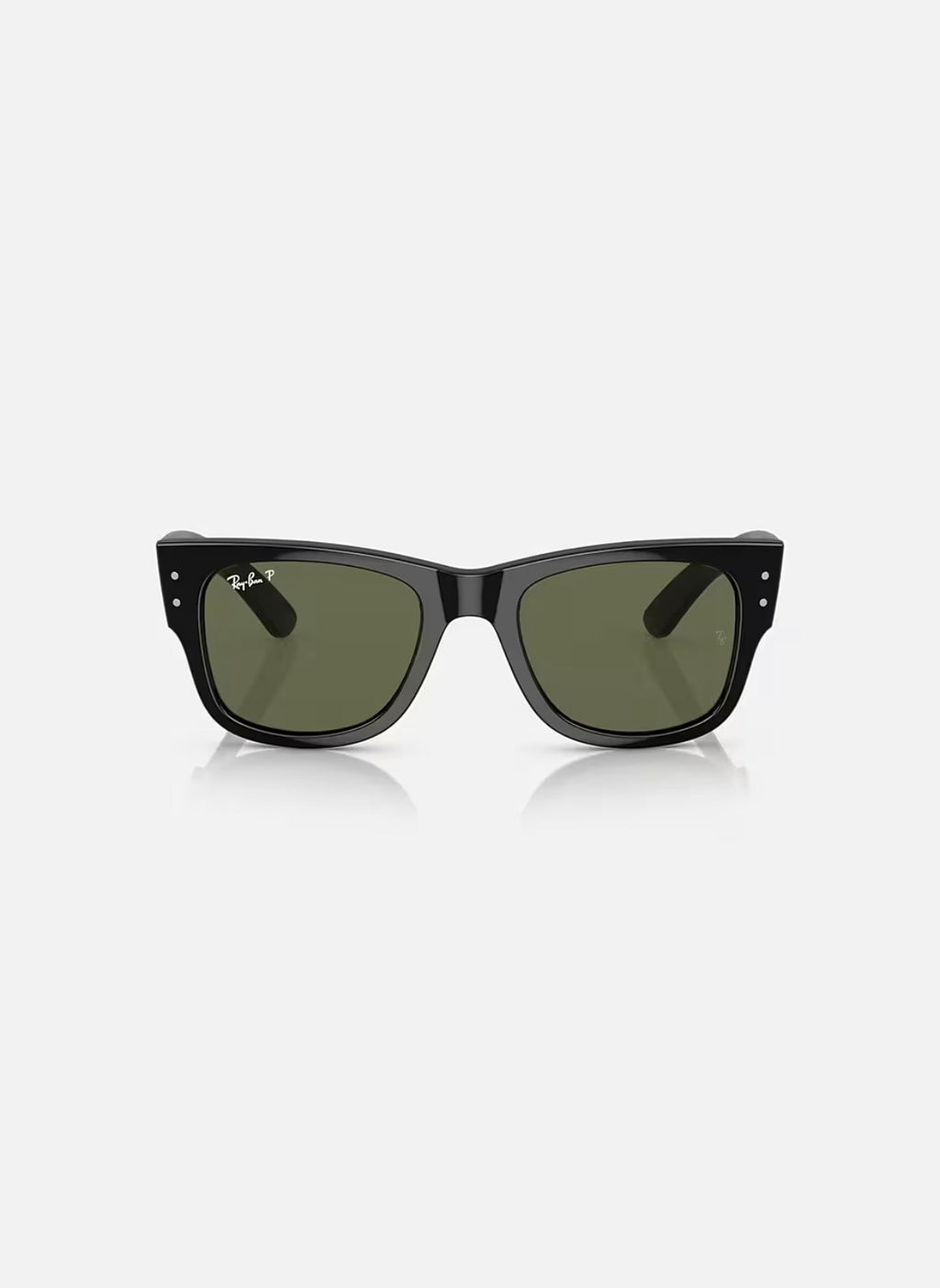 MEGA WAYFARER BLACK w/ GREEN POLAR PROPIONATE UNISEX SUNGLASS 0RB0840S 901/58