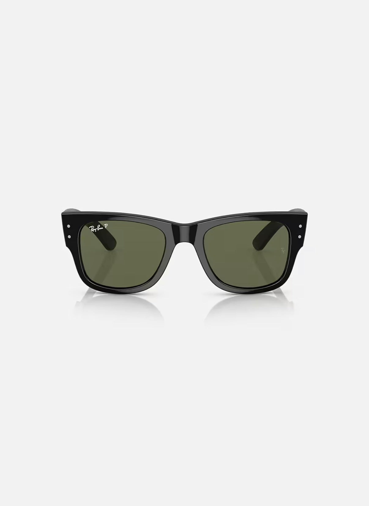 MEGA WAYFARER BLACK w/ GREEN POLAR PROPIONATE UNISEX SUNGLASS 0RB0840S 901/58