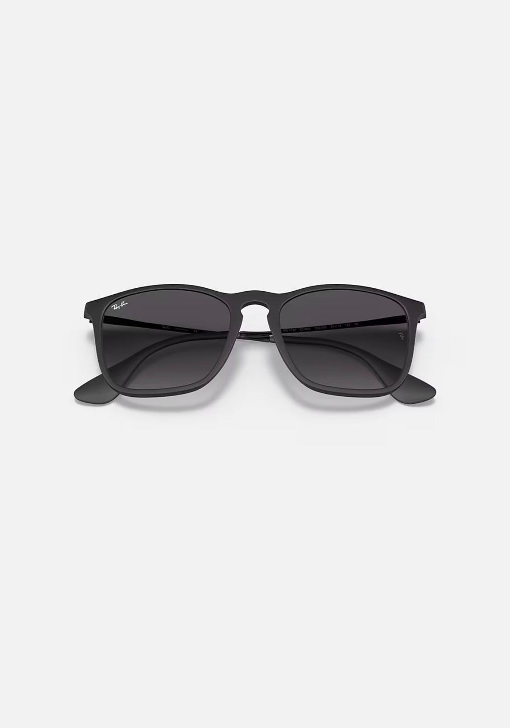 CHRIS RUBBER BLACK w/ LIGHT GREY GRADIENT DARK GREY INJECTED MAN SUNGLASS 0RB4187 622/8G