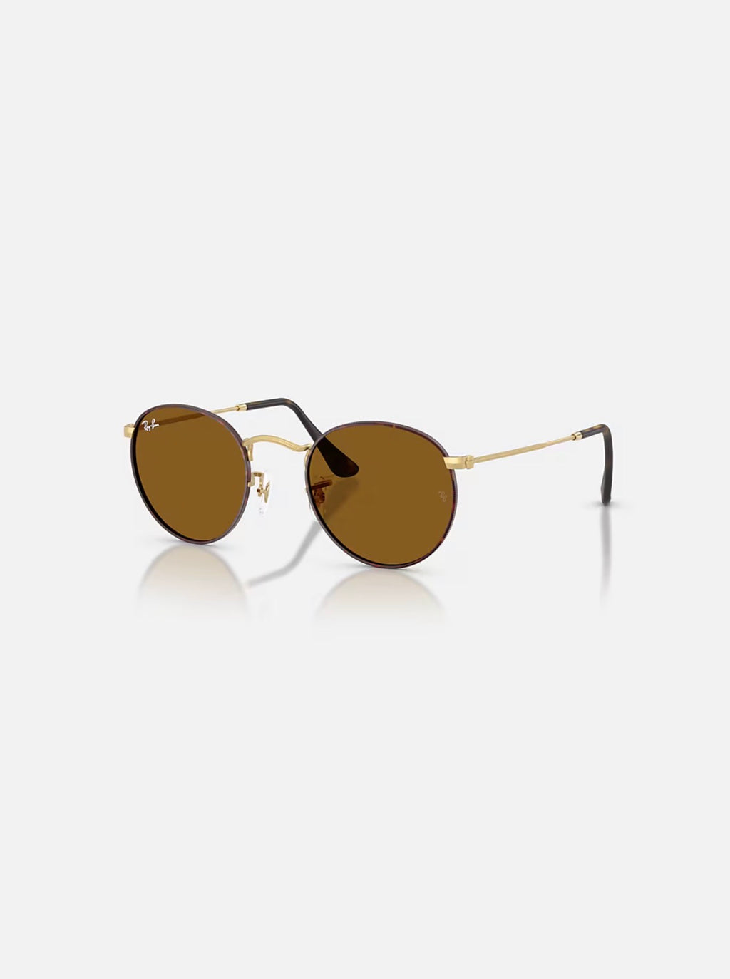 ROUND METAL MATTE HAVANA ON MATTE ARISTA w/ BROWN METAL MAN SUNGLASS 0RB3447 927533