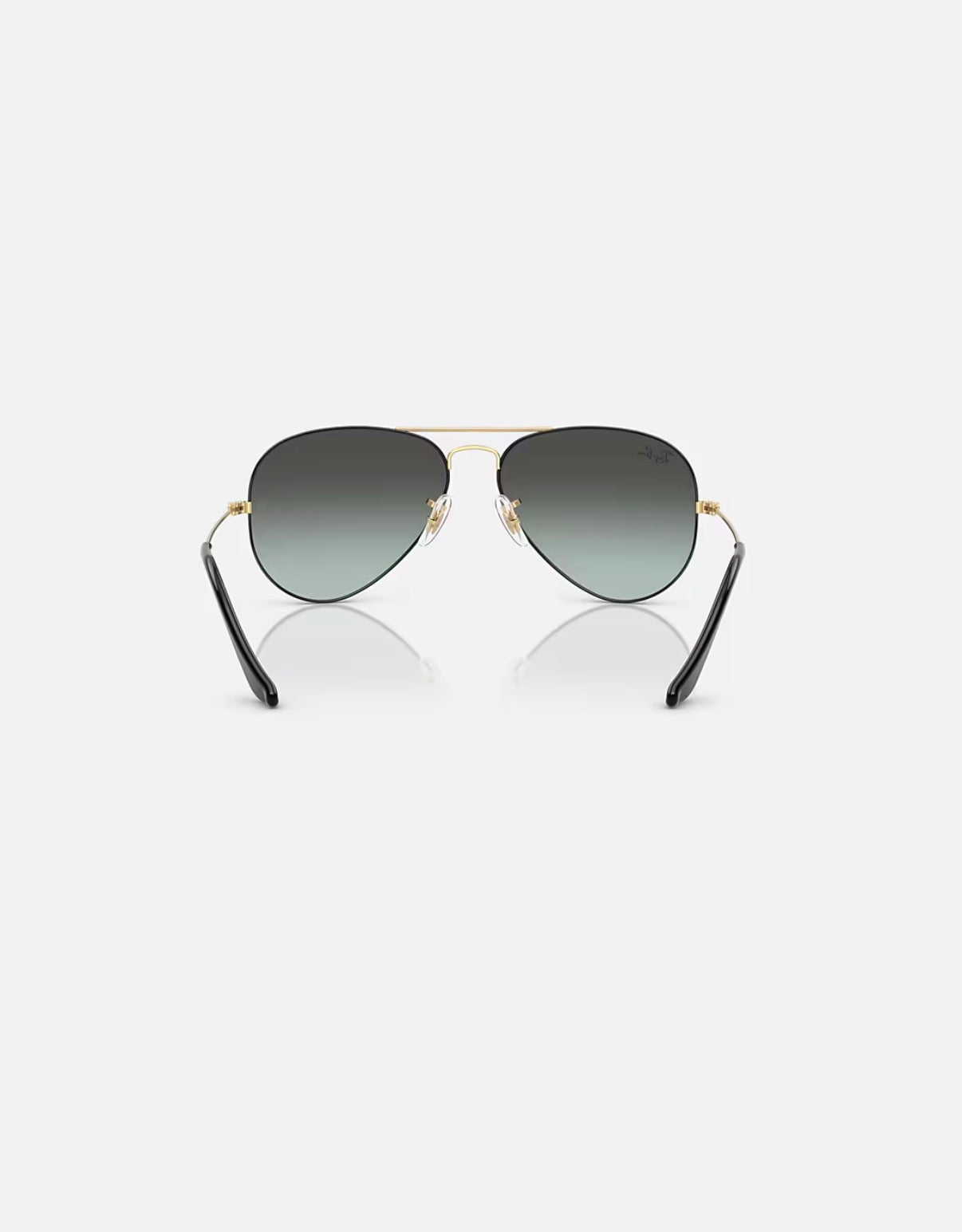 Aviator Large Metal Black on Arista w/ Blue Vintage Gradient Black