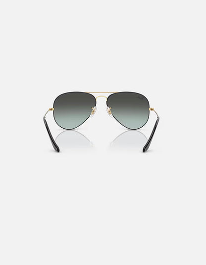 Aviator Large Metal Black on Arista w/ Blue Vintage Gradient Black