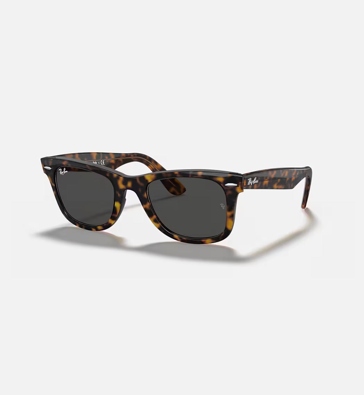 WAYFARER HAVANA ON TRANSPARENT BROWN w/ DARK GREY ACETATE UNISEX SUNGLASS 0RB2140 1292B1