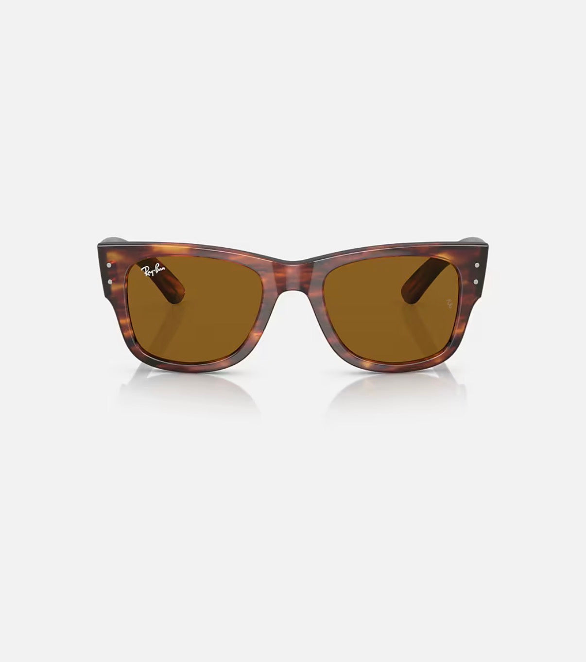 Mega Wayfarer Striped Havana w/ Brown Propionate