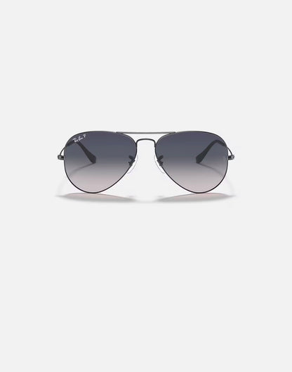 Aviator Large Metal Gunmetal w/ Blue Gradient Grey Polar