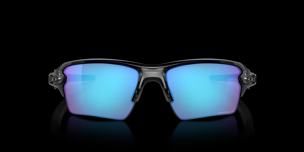 FLAK 2.0 XL POLISHED BLACK w/ PRIZM SAPPHR IRID POLAR INJECTED MAN SUNGLASS 0OO9188 9188F7