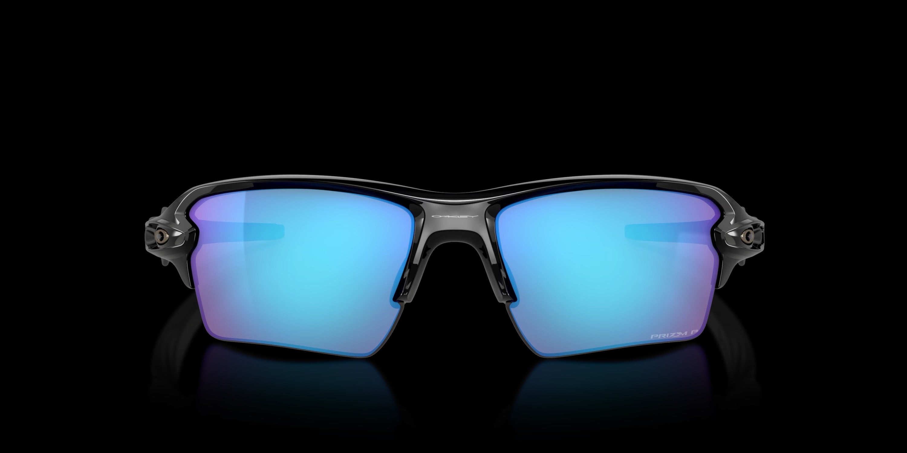 FLAK 2.0 XL POLISHED BLACK w/ PRIZM SAPPHR IRID POLAR INJECTED MAN SUNGLASS 0OO9188 9188F7