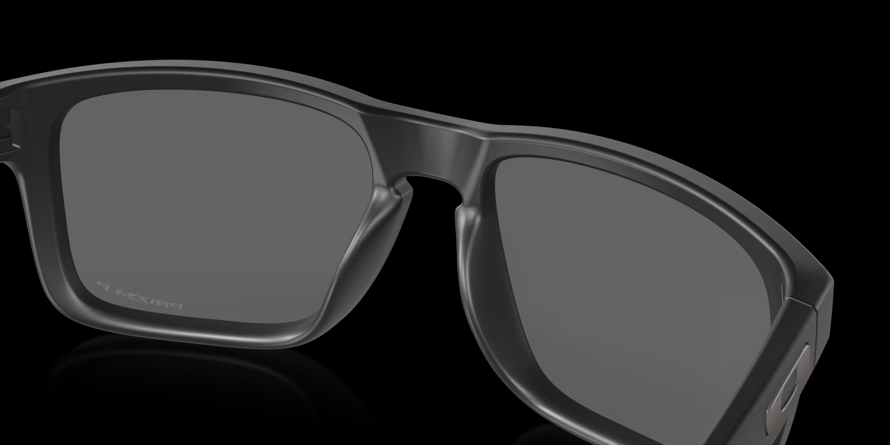 HOLBROOK MATTE BLACK w/ PRIZM BLACK POLARIZED INJECTED MAN SUNGLASS 0OO9102 9102D6