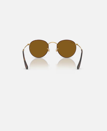 Round Metal Matte Havana on Matte Arista w/ Brown Metal