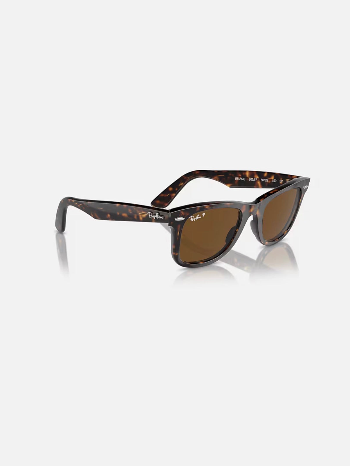 WAYFARER TORTOISE w/ BROWN POLARIZED ACETATE UNISEX SUNGLASS 0RB2140 902/57