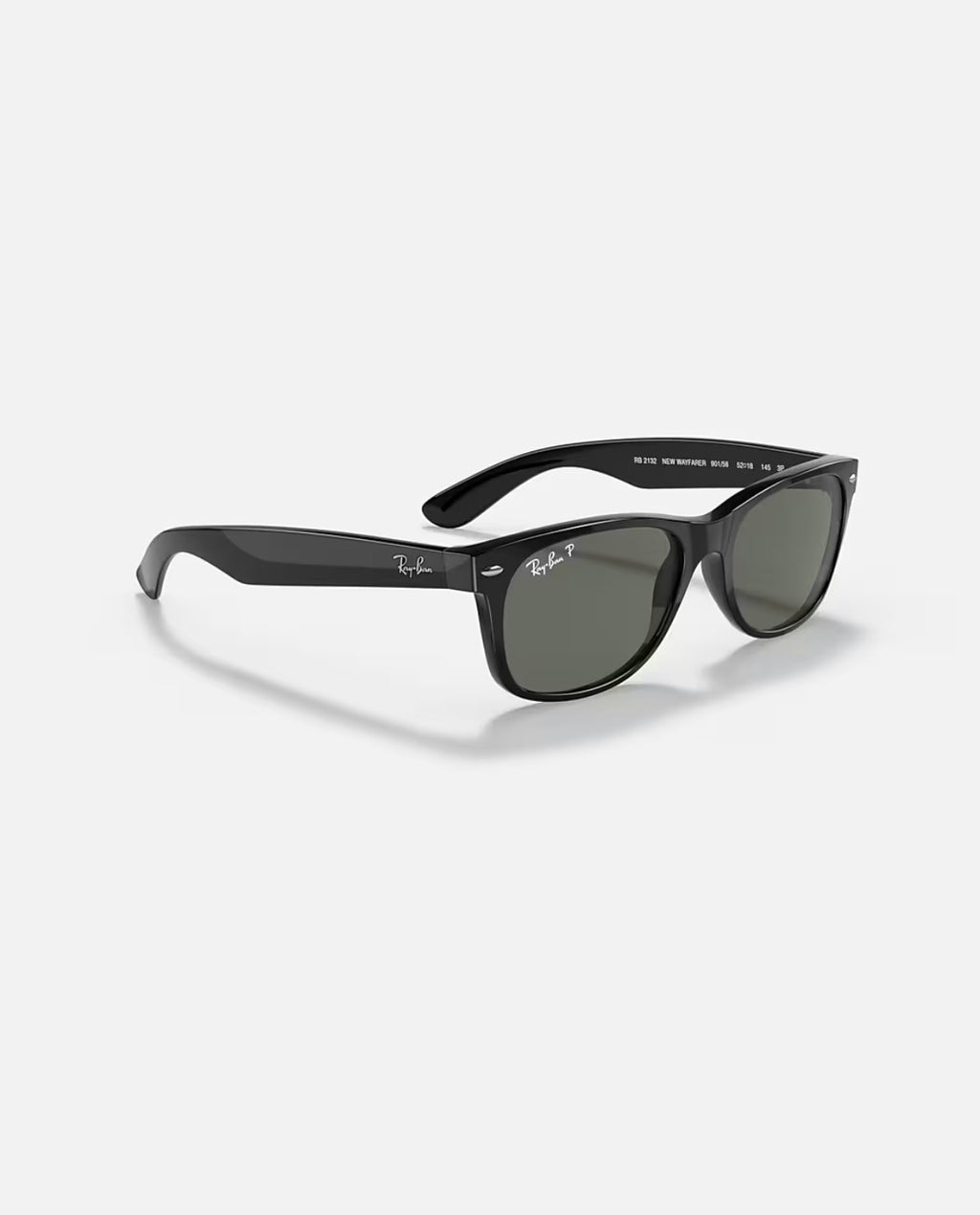 NEW WAYFARER BLACK w/ POLAR GREEN NYLON MAN SUNGLASS 0RB2132 901/58