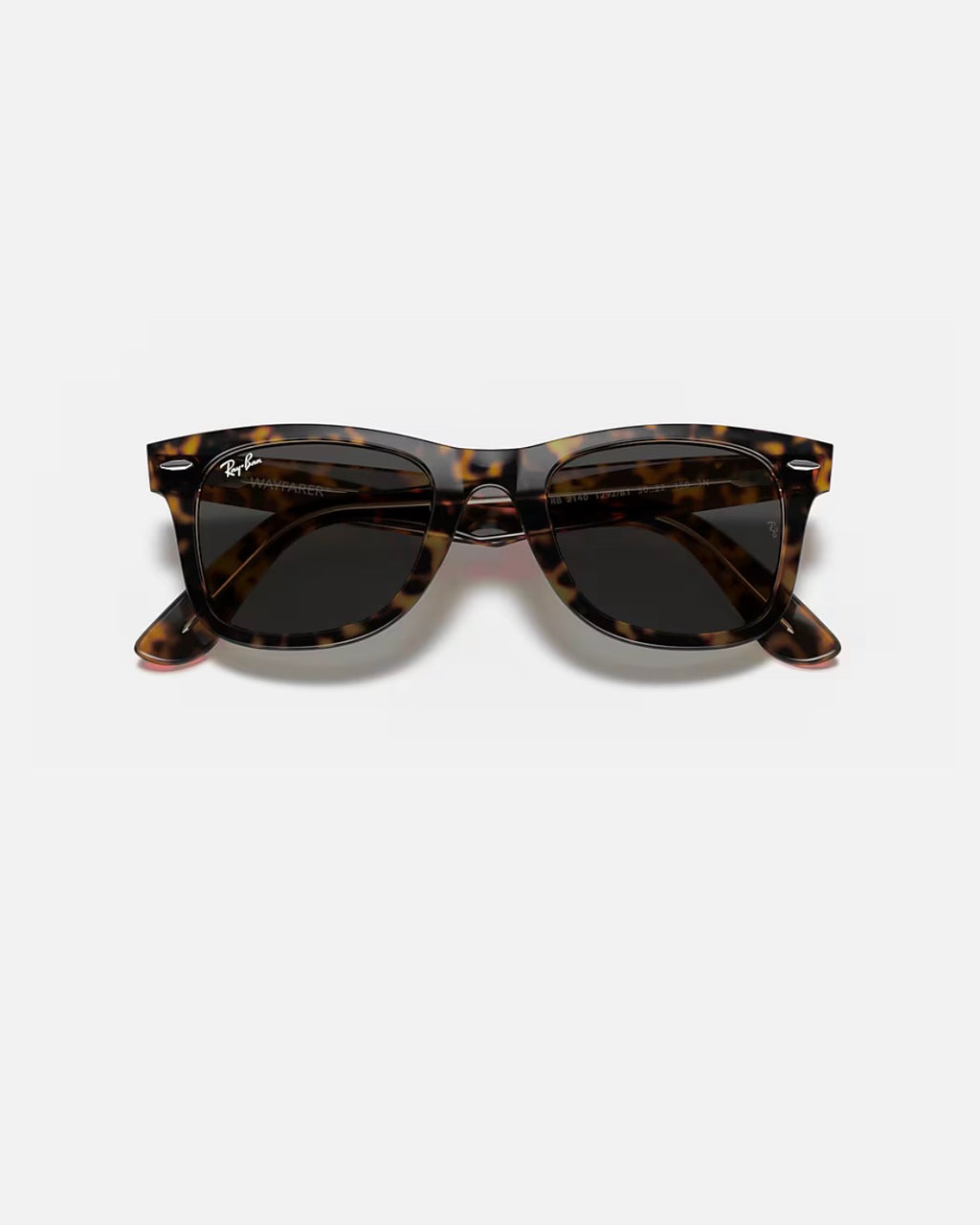 WAYFARER HAVANA ON TRANSPARENT BROWN w/ DARK GREY ACETATE UNISEX SUNGLASS 0RB2140 1292B1