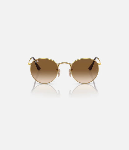 Round Metal Gold w/ Clear Gradient Brown Metal