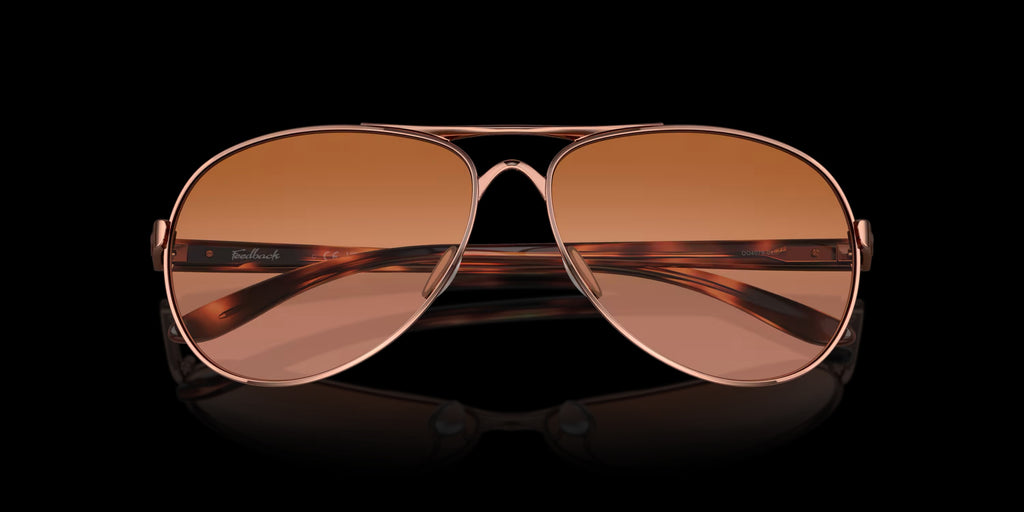 FEEDBACK ROSE GOLD w/ VR50 BROWN GRADIENT METAL WOMAN SUNGLASS 0OO4079 407901