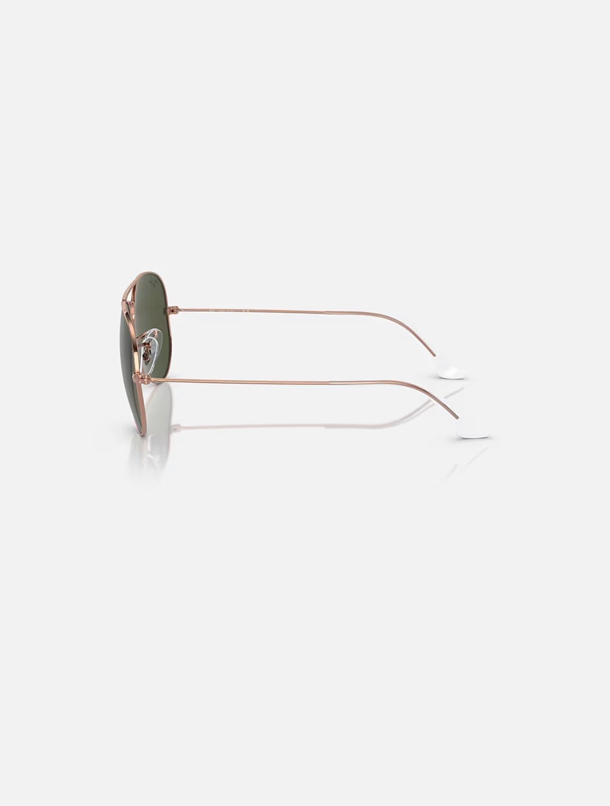 Aviator Large Metal Rose Gold w/ Green Metal