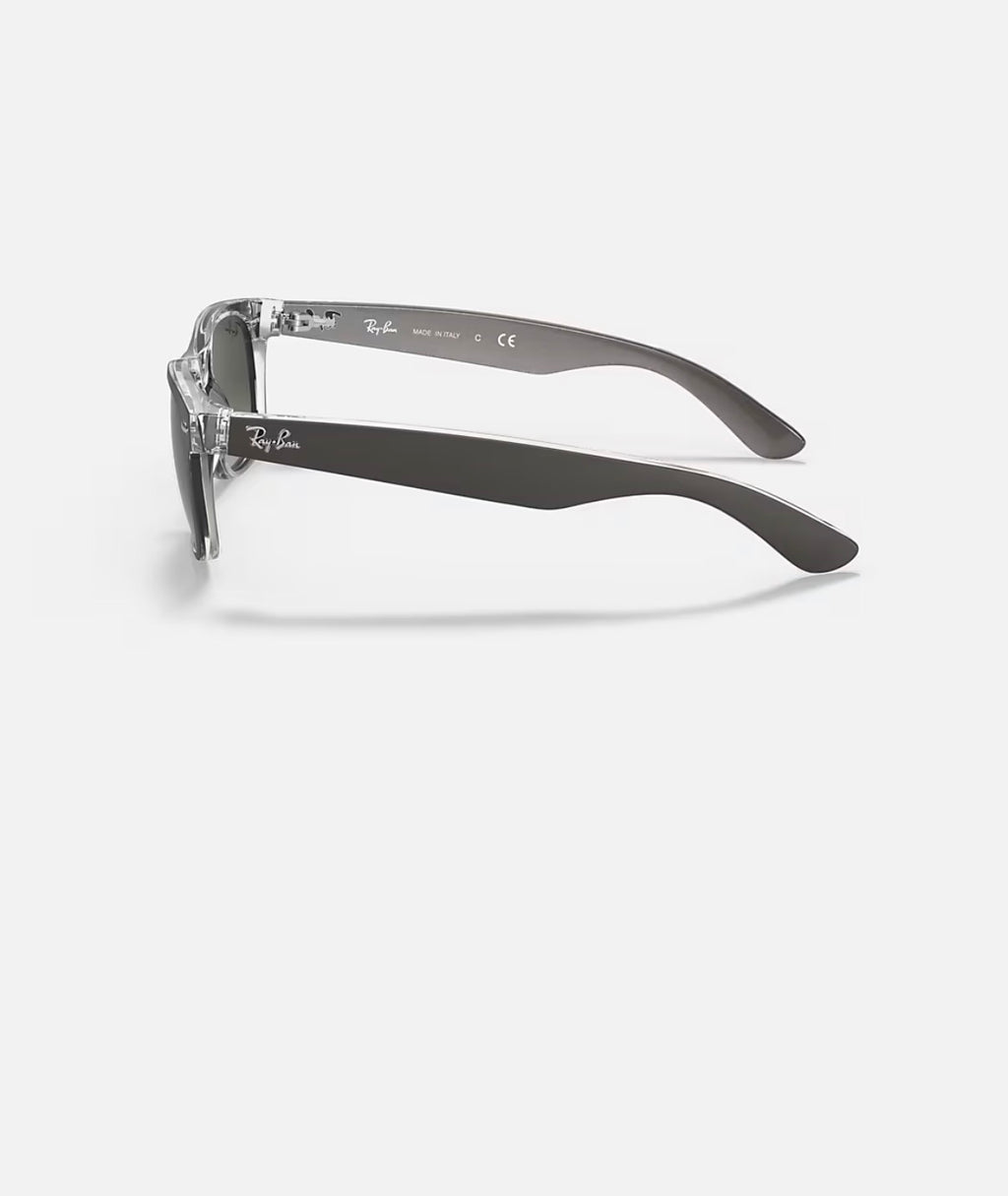 NEW WAYFARER GUNMETAL ON TRANSPARENT w/ LIGHT GREY GRADIENT DARK GREY NYLON MAN SUNGLASS 0RB2132 614371