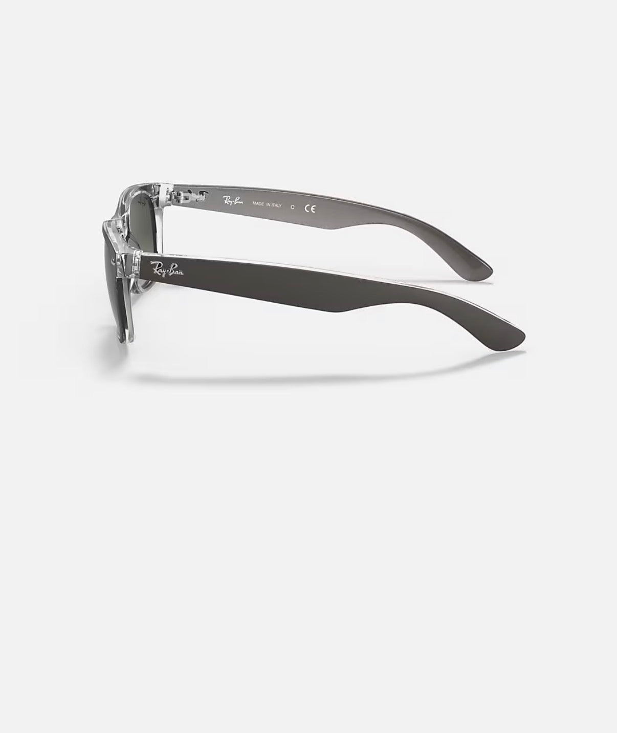 NEW WAYFARER GUNMETAL ON TRANSPARENT w/ LIGHT GREY GRADIENT DARK GREY NYLON MAN SUNGLASS 0RB2132 614371