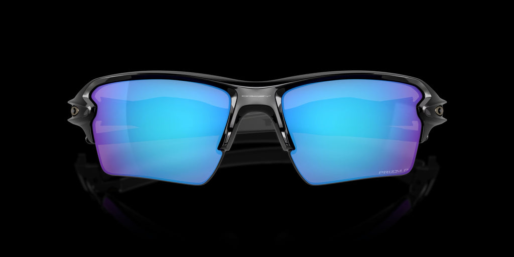 FLAK 2.0 XL POLISHED BLACK w/ PRIZM SAPPHR IRID POLAR INJECTED MAN SUNGLASS 0OO9188 9188F7