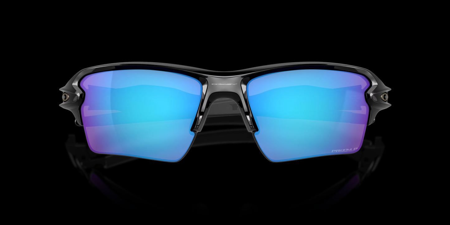 Flak 2.0 XL Polished Black w/ Prizm Sapphire Iridium Polar Injected