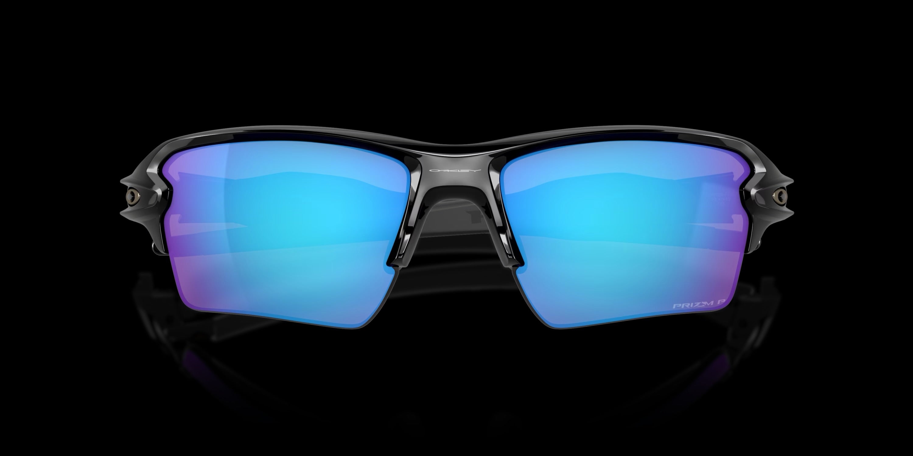 FLAK 2.0 XL POLISHED BLACK w/ PRIZM SAPPHR IRID POLAR INJECTED MAN SUNGLASS 0OO9188 9188F7