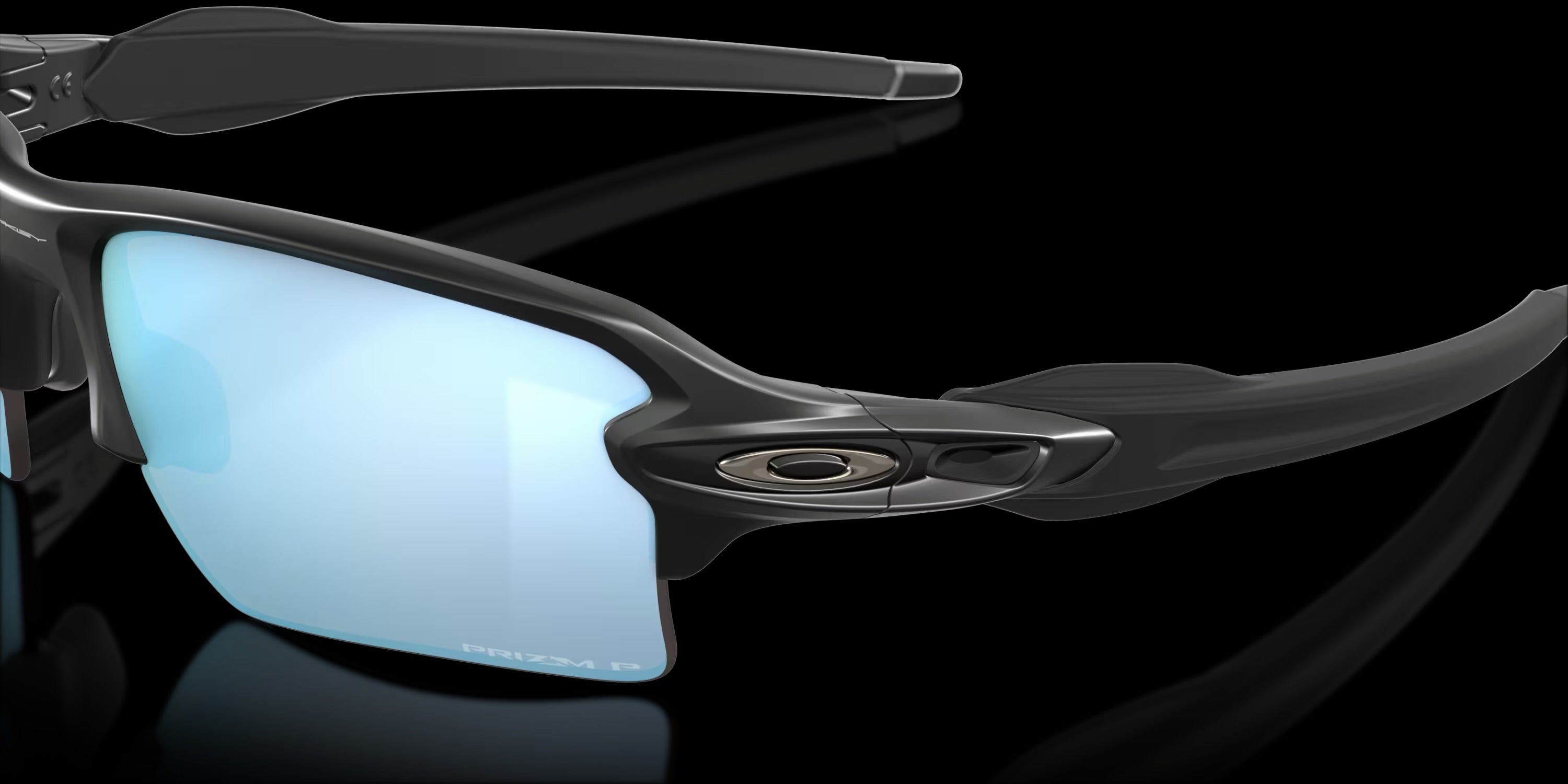 FLAK 2.0 XL MATTE BLACK w/ PRIZM DEEP H2O POLARIZED INJECTED MAN SUNGLASS 0OO9188 918858