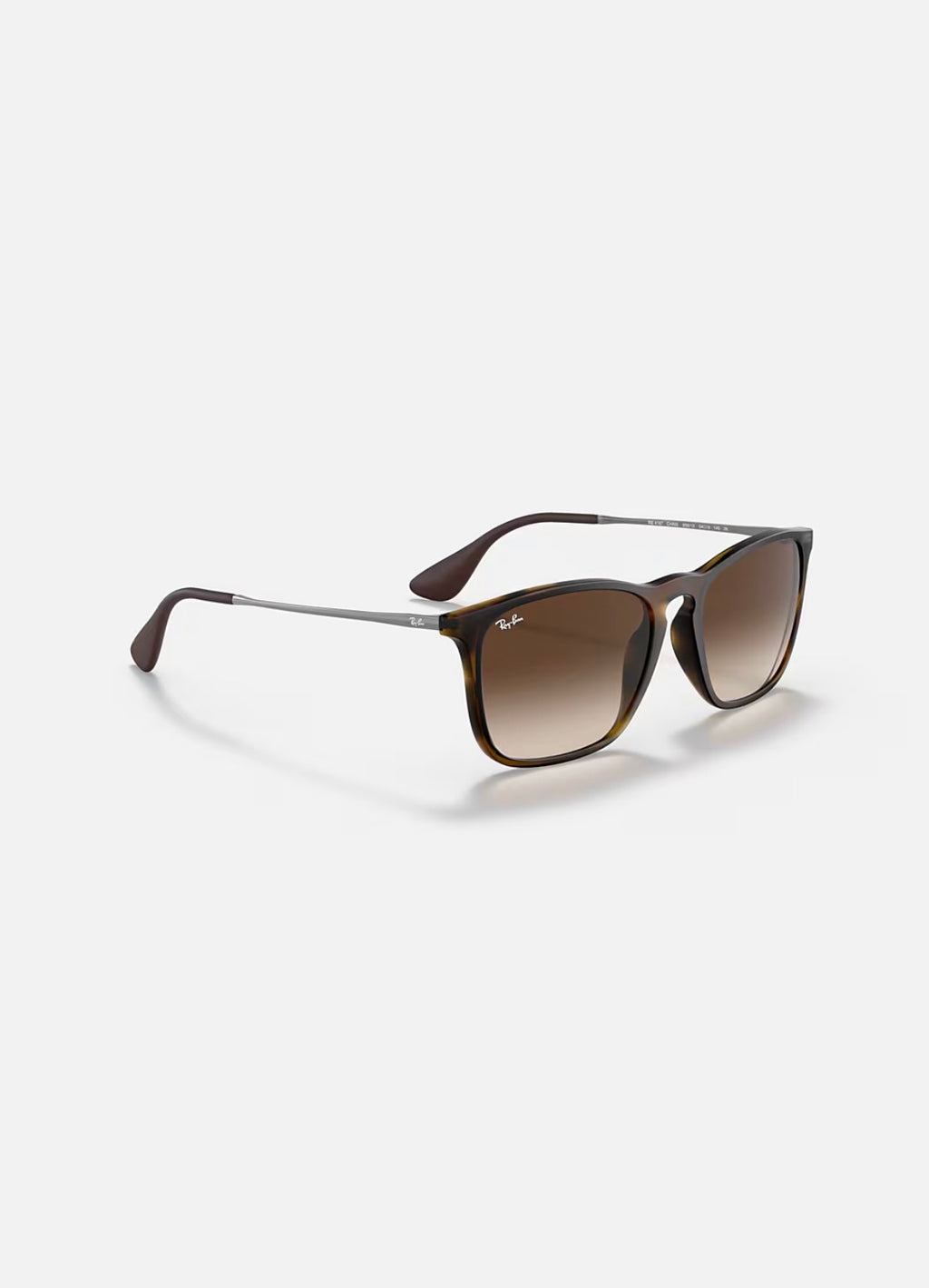 CHRIS RUBBER HAVANA w/ BROWN GRADIENT DARK BROWN INJECTED MAN SUNGLASS 0RB4187 856/13