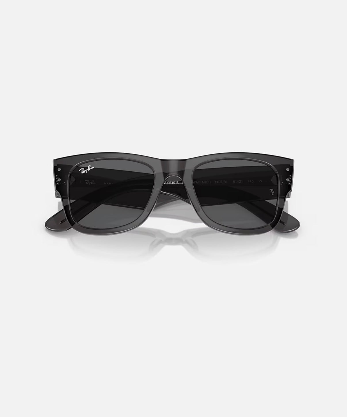 Mega Wayfarer Transparent Black w/ Dark Grey Propionate