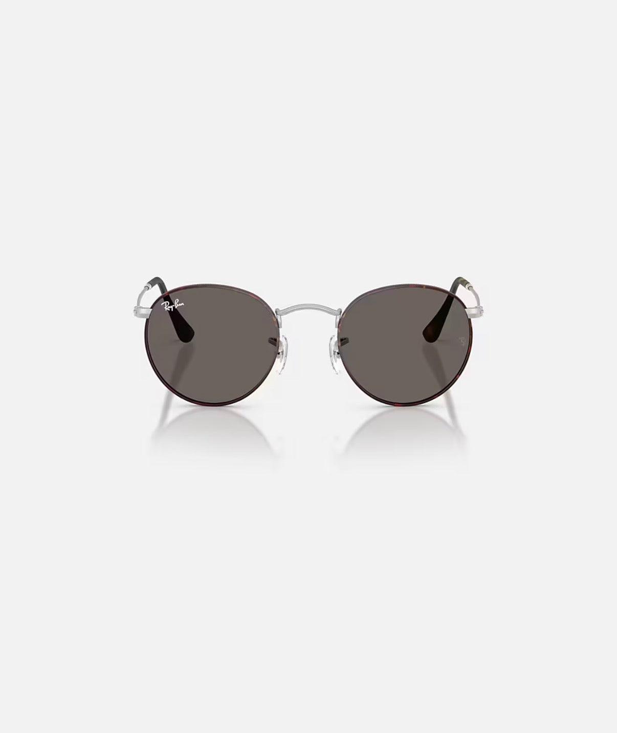 Round Metal Matte Havana on Matte Silver w/ Dark Grey Metal