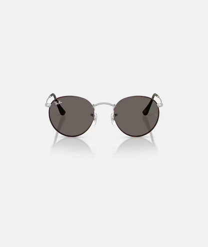 Round Metal Matte Havana on Matte Silver w/ Dark Grey Metal