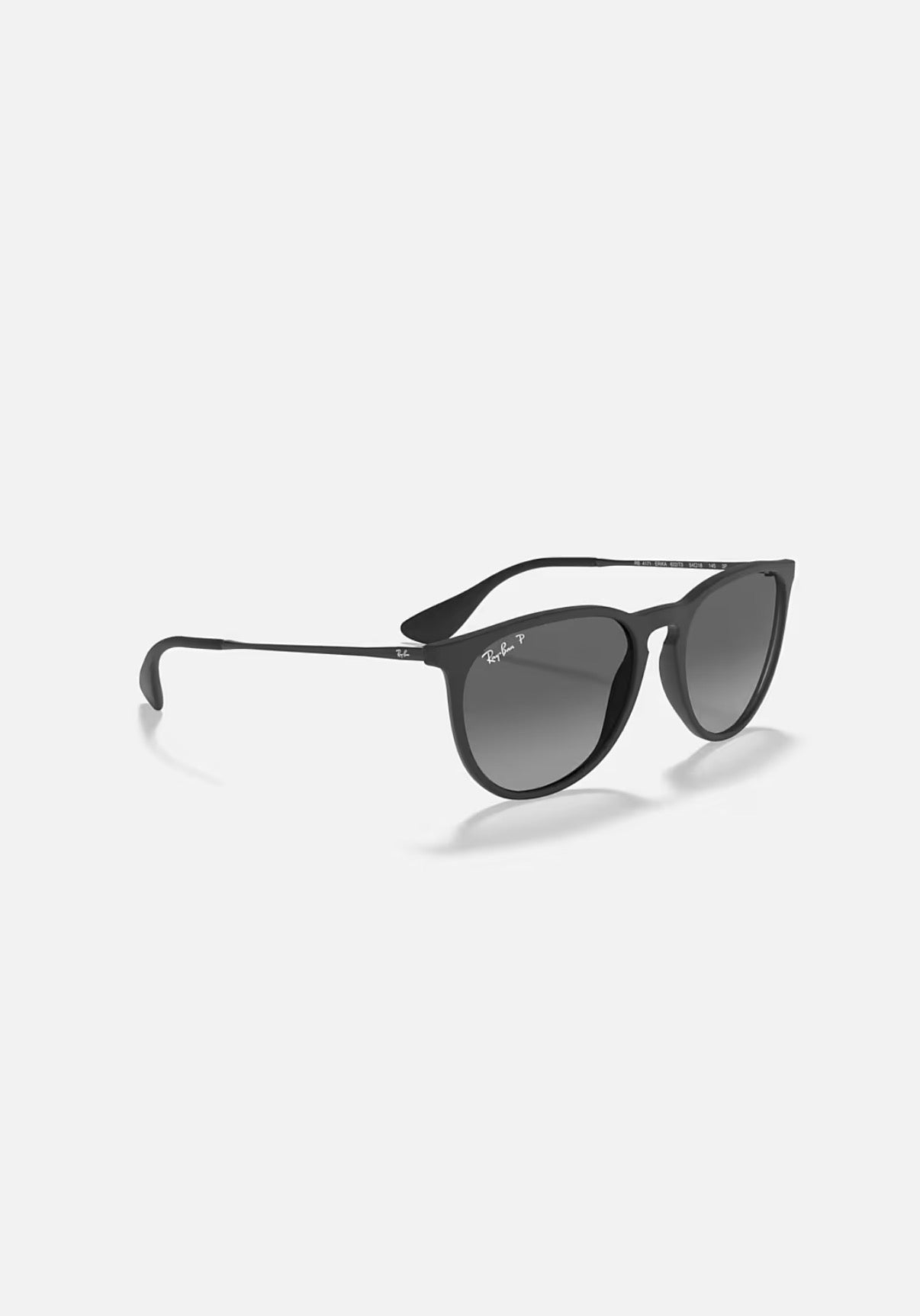 ERIKA RUBBER BLACK w/ LIGHT GREY GRADIENT GREY NYLON UNISEX SUNGLASS 0RB4171 622/T3