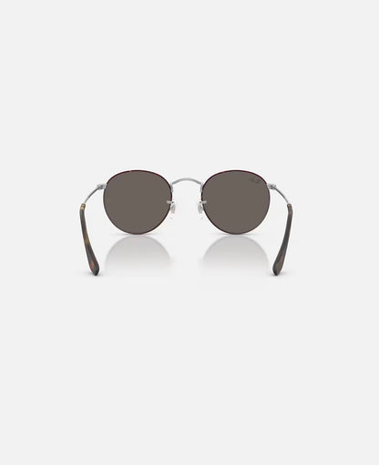 Round Metal Matte Havana on Matte Silver w/ Dark Grey Metal