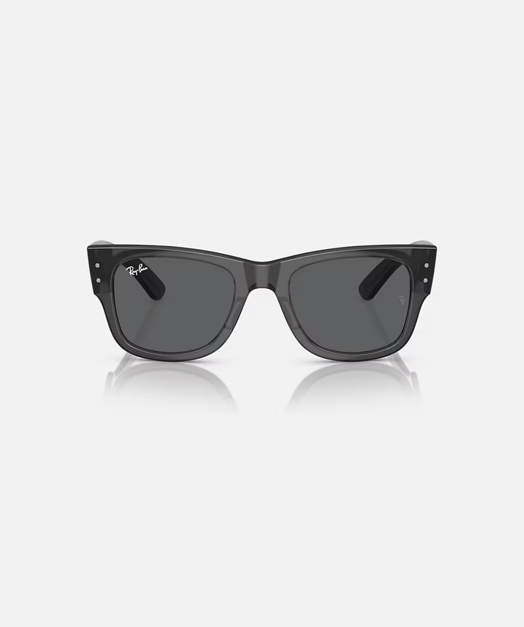 MEGA WAYFARER TRANSPARENT BLACK w/ DARK GREY PROPIONATE UNISEX SUNGLASS 0RB0840S 1406B1