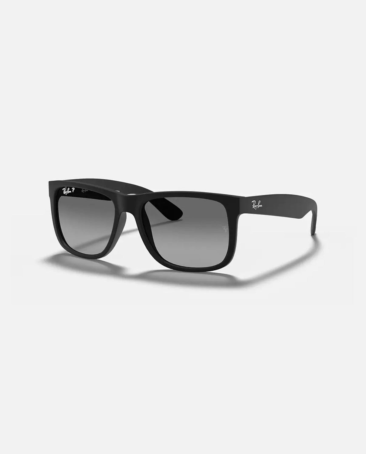 JUSTIN RUBBER BLACK w/ LIGHT GREY GRADIENT GREY NYLON MAN SUNGLASS 0RB4165 622/T3