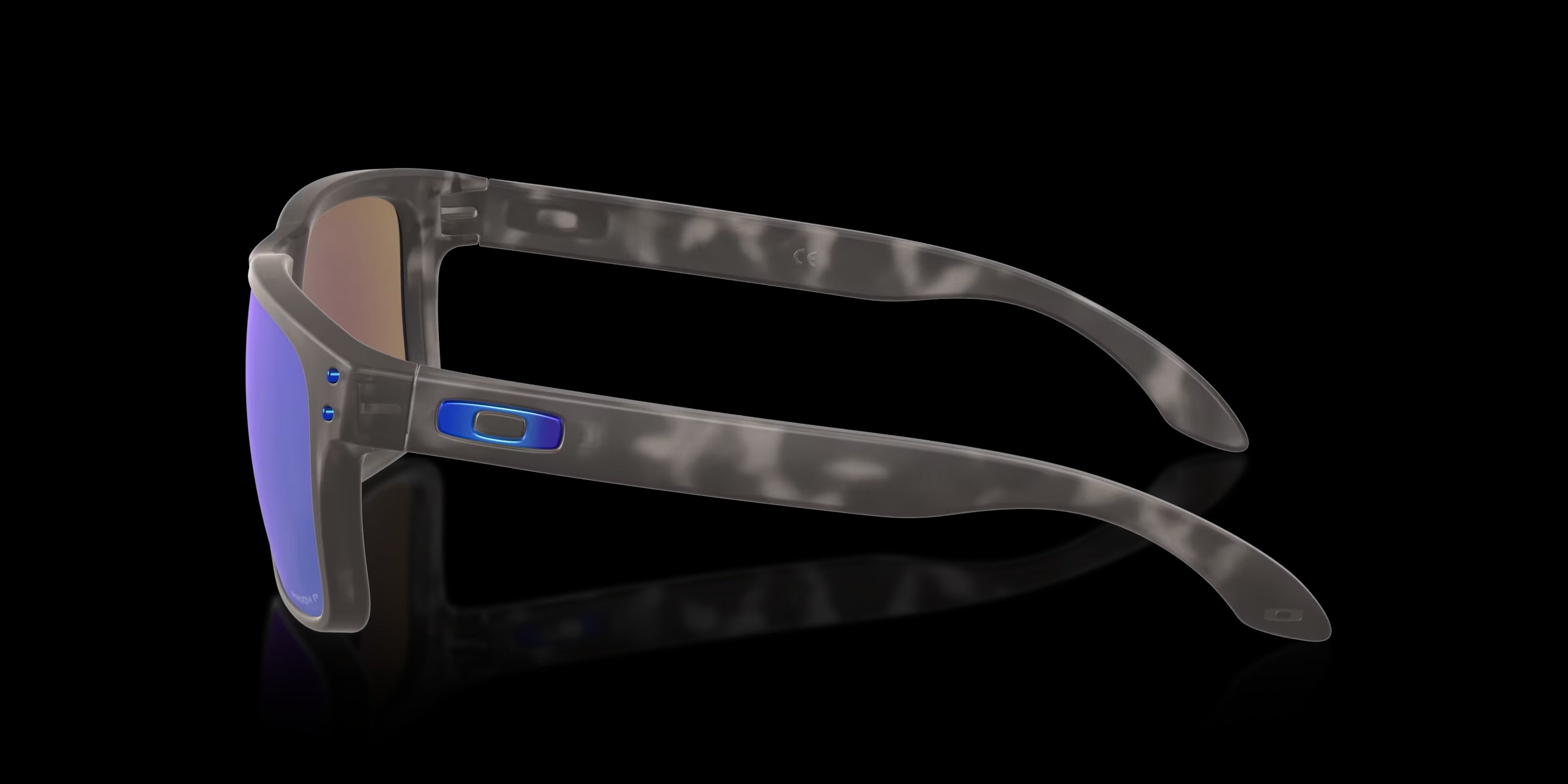 HOLBROOK MATTE BLACK TORTOISE w/ PRIZM SAPPHIRE POLARIZED INJECTED MAN SUNGLASS 0OO9102 9102G7