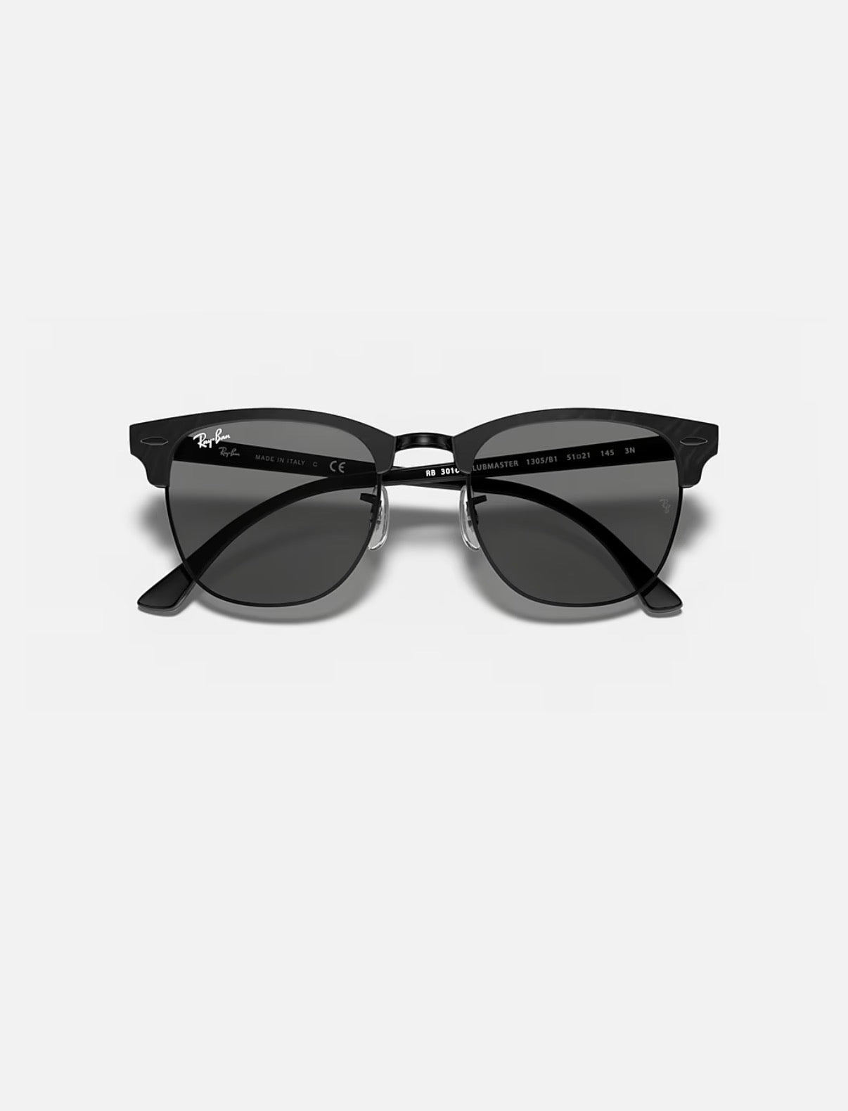 Clubmaster Wrinkled Black on Black w/ Dark Grey Acetate