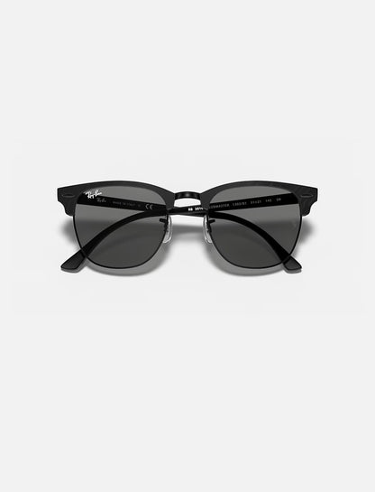 Clubmaster Wrinkled Black on Black w/ Dark Grey Acetate