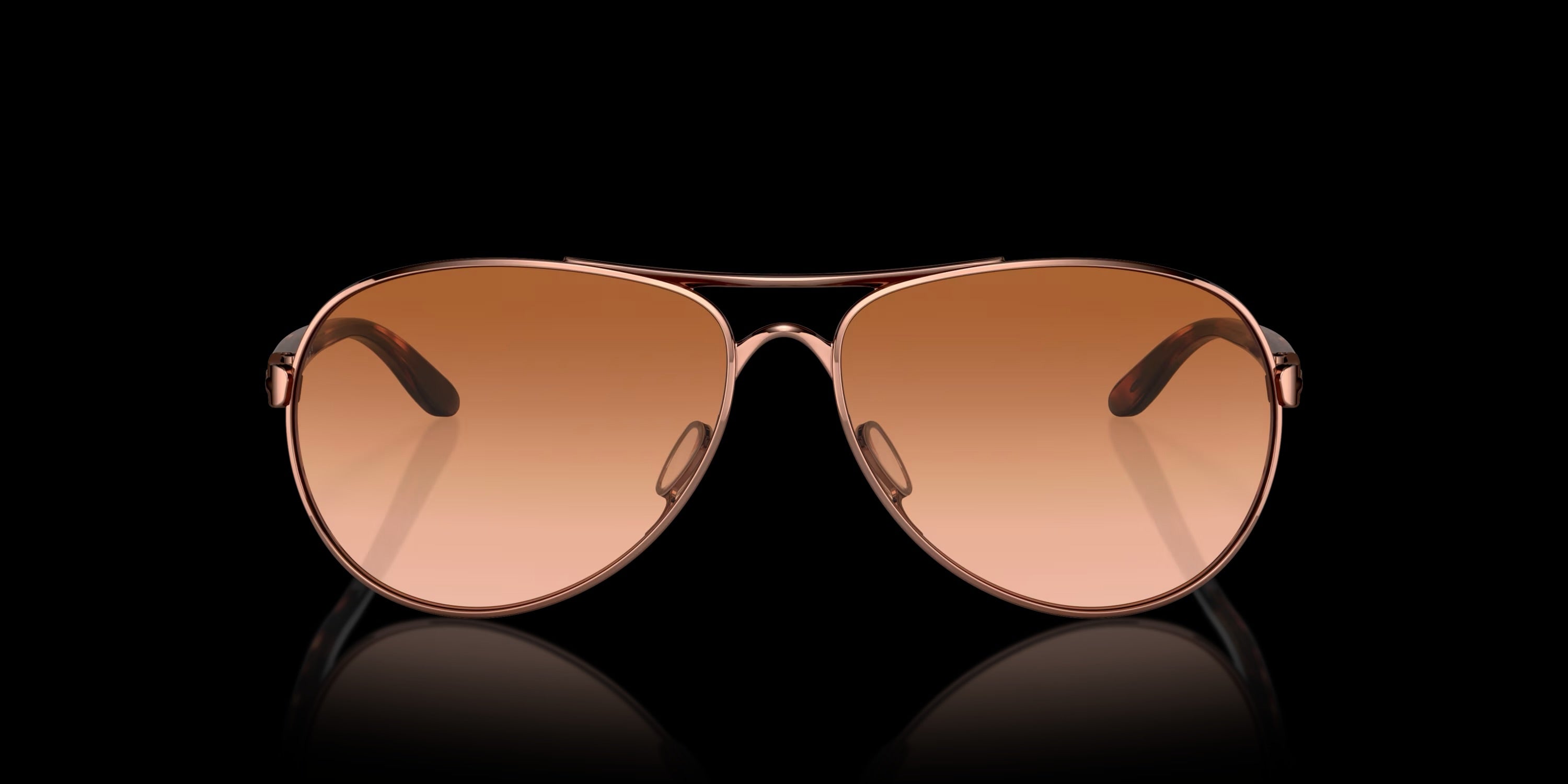 FEEDBACK ROSE GOLD w/ VR50 BROWN GRADIENT METAL WOMAN SUNGLASS 0OO4079 407901