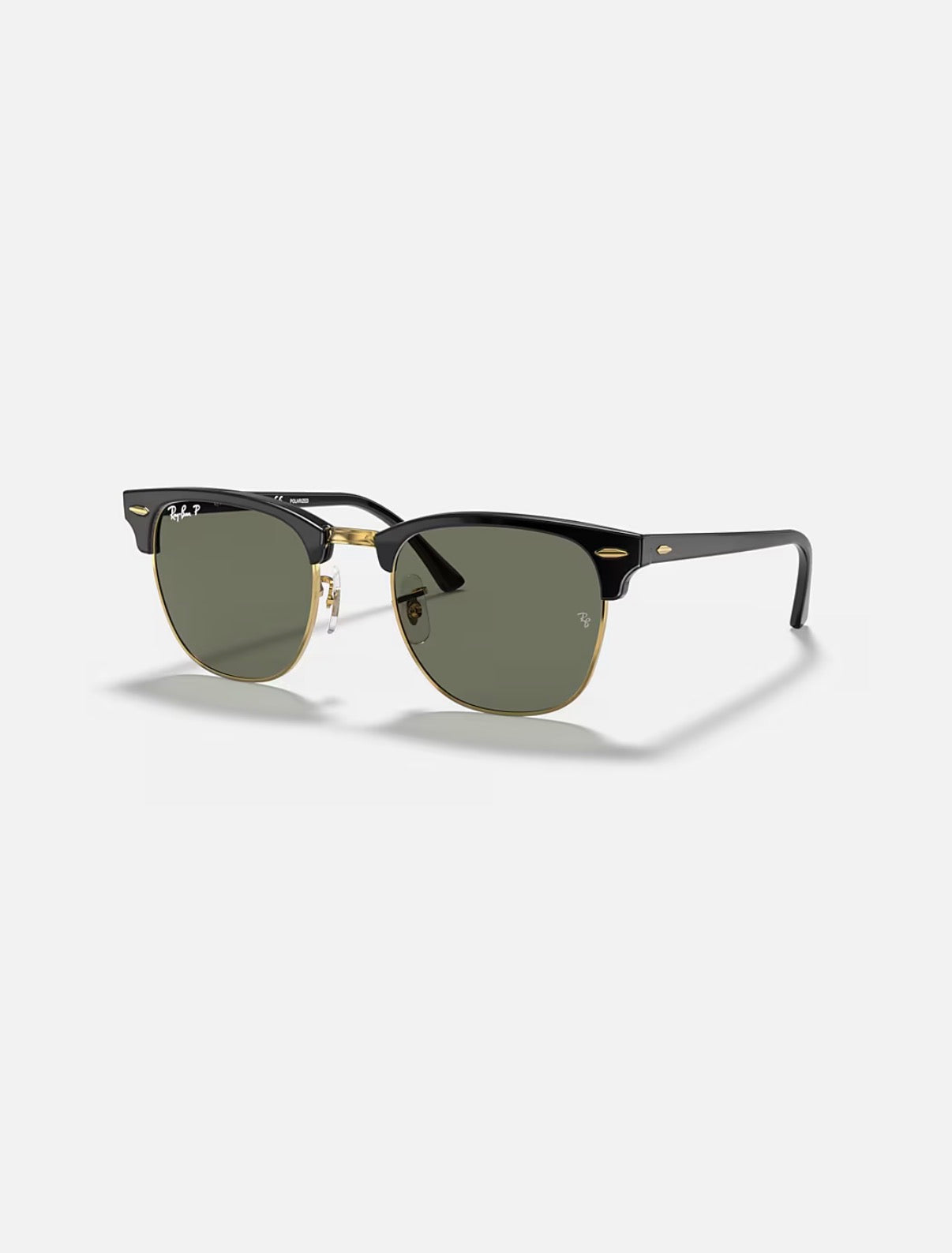 CLUBMASTER BLACK w/ G-15 GREEN ACETATE MAN SUNGLASS 0RB3016 901/58